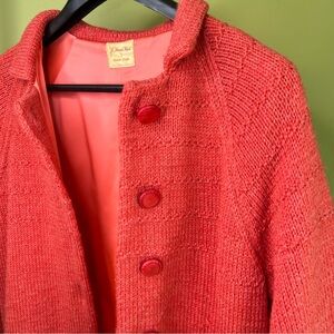 Vintage Hand-Knitted Sweater Coat